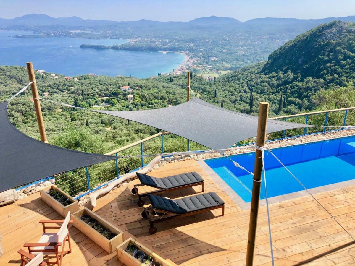 House Teigan Of Intaba Breath Taking Sea Views Corfiot Riviera Corfu Island Greece With Pool Close To Ipsos *