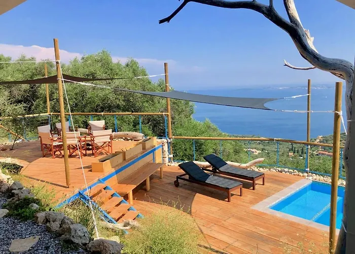House Teigan Of Villa Intaba Breath Taking Sea Views Corfiot Riviera Corfu Island Greece With Pool Close To Ipsos Beach