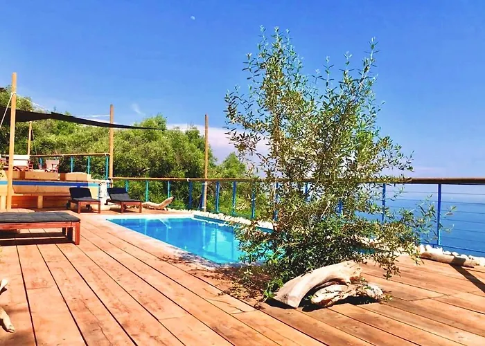 House Teigan Of Villa Intaba Breath Taking Sea Views Corfiot Riviera Corfu Island Greece With Pool Close To Ipsos Beach