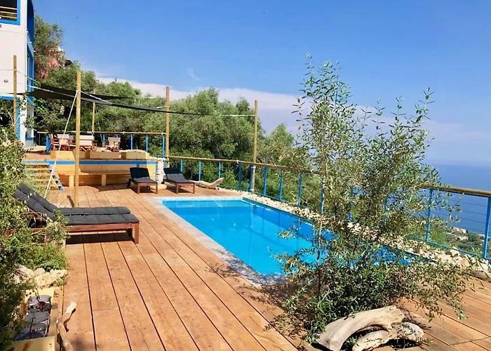 House Teigan Of Villa Intaba Breath Taking Sea Views Corfiot Riviera Corfu Island Greece With Pool Close To Ipsos Beach
